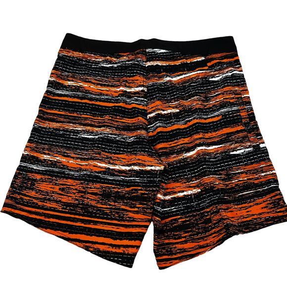 Pacific Surf Black and Orange Printed Swim Trunks Size XXL - Picture 1 of 6